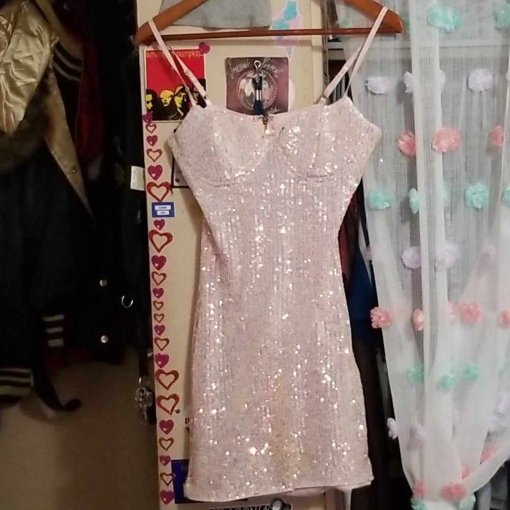 Windsor iridescent sequined mini dress size S